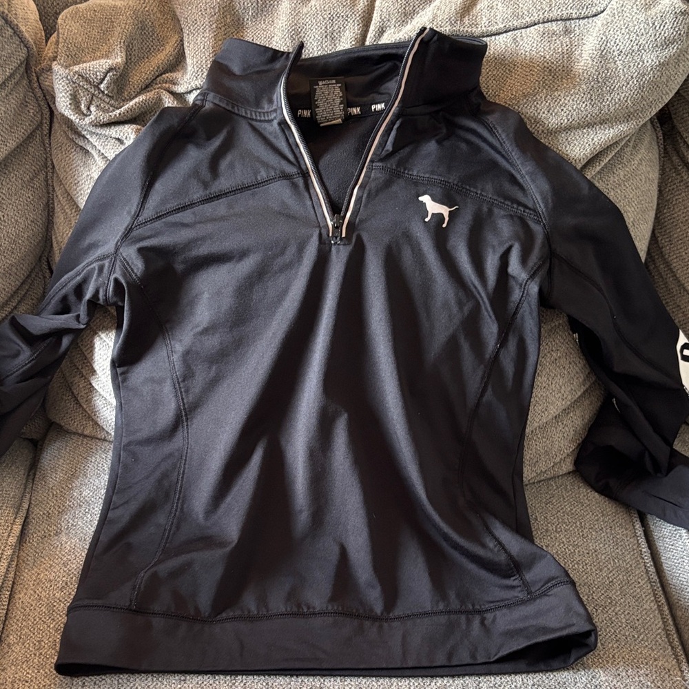 PINK Victoria's Secret Black Long Sleeve Top